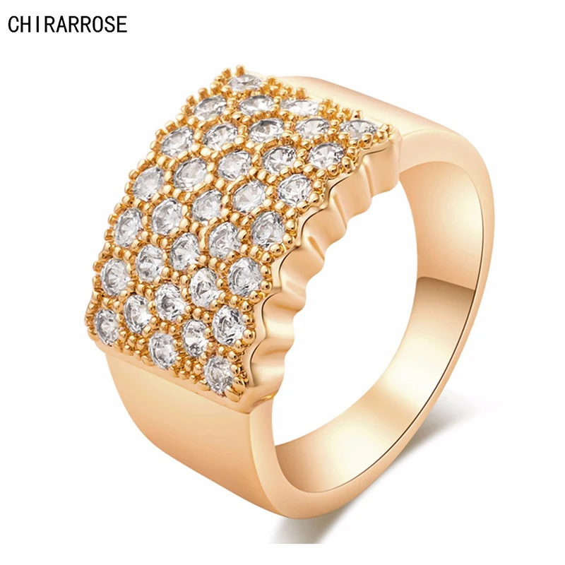 CHIRARROS Brand Hot Woman's Engagement Fine Ring Trendy White Luxury Zircon Gold Wedding Ring vintage Party Rings For Women
CHIRARROS Brand Hot Woman's Engagement Fine Ring Trendy White Luxury Zircon Gold Wedding Ring vintage Party Rings For Women