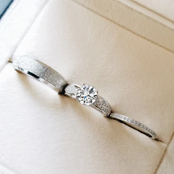 Real 925 Sterling Silver Couple Wedding Ring Set for Bridal Women and men Finger Gift Africa Fashion Jewelry R5263S
Real 925 Sterling Silver Couple Wedding Ring Set for Bridal Women and men Finger Gift Africa Fashion Jewelry R5263S