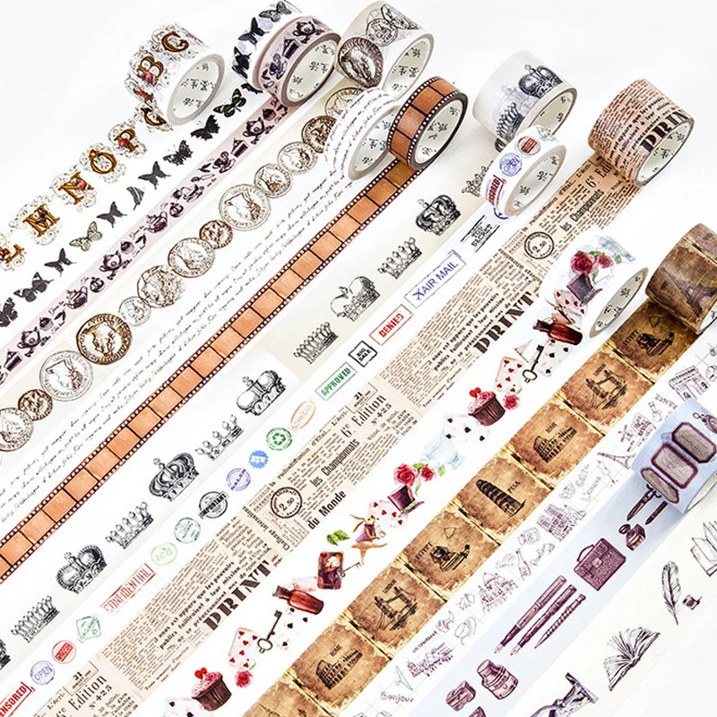 1.5-3cm*5-7m Vintage gothic coin washi tape DIY decorative scrapbooking planner masking adhesive tape label sticker stationery
1.5-3cm*5-7m Vintage gothic coin washi tape DIY decorative scrapbooking planner masking adhesive tape label sticker stationery