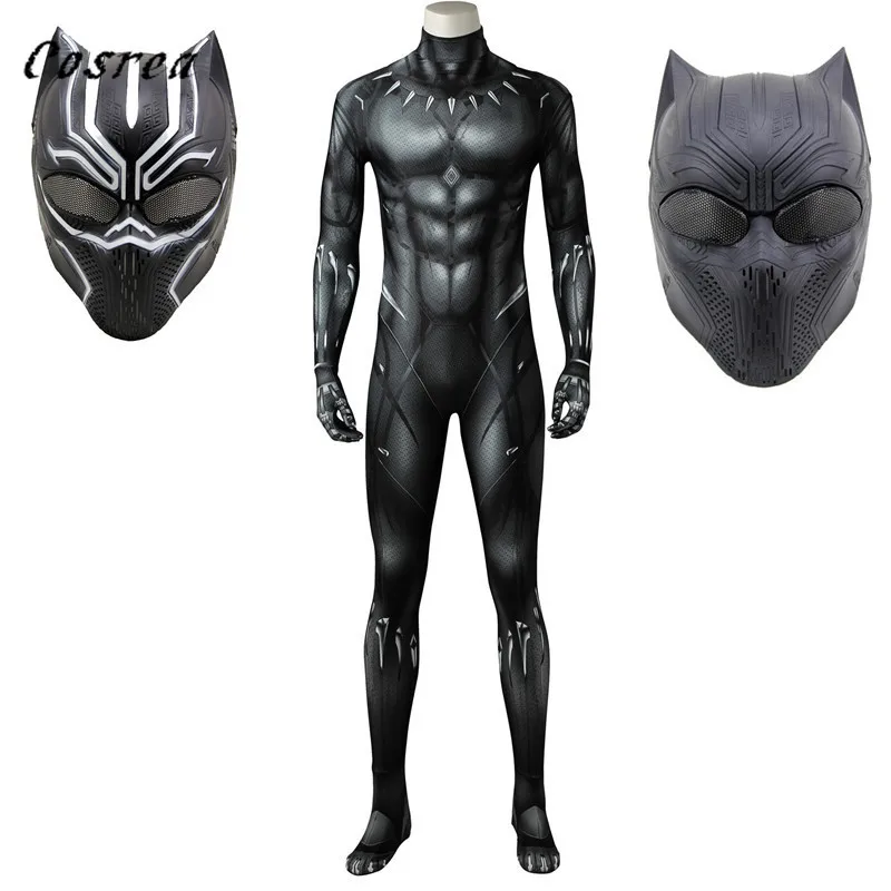Cosrea Black Panther Cosplay Costume Mask suit adult men Avengers: Infinity War Cosplay Jumpsuit Superhero Halloween Costume man
Cosrea Black Panther Cosplay Costume Mask suit adult men Avengers: Infinity War Cosplay Jumpsuit Superhero Halloween Costume man