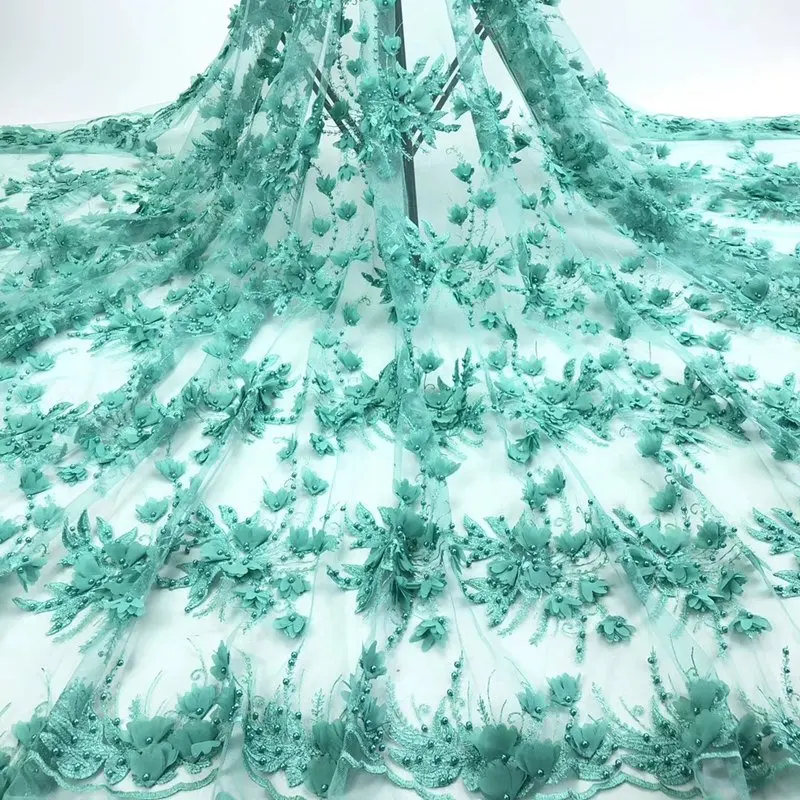 High Quality 3D flowers Tulle Lace Fabric Nigerian Net Lace Fabric with Beads French Mesh Lace Fabric for Wedding Dress RG721
High Quality 3D flowers Tulle Lace Fabric Nigerian Net Lace Fabric with Beads French Mesh Lace Fabric for Wedding Dress RG721