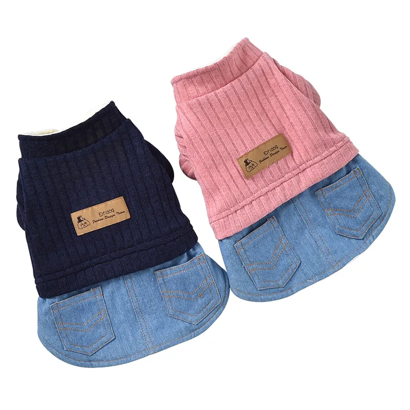 Autumn and Winter Newest Warm Dog Clothes Knitted Denim Skirt Clothes for Small Dog Two Feet French Bulldog Clothes Dog Dress
Autumn and Winter Newest Warm Dog Clothes Knitted Denim Skirt Clothes for Small Dog Two Feet French Bulldog Clothes Dog Dress