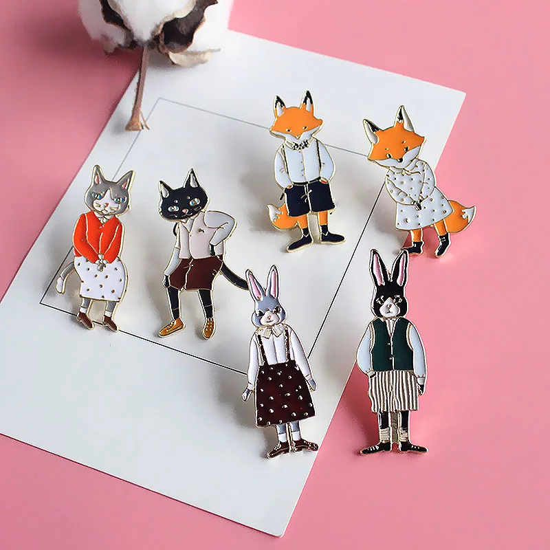 High Quality Women Unisex Men Cartoon Rabbit 1PC New Cat Alloy Unique Lovely Animal Pure Graceful Fox Brooches
High Quality Women Unisex Men Cartoon Rabbit 1PC New Cat Alloy Unique Lovely Animal Pure Graceful Fox Brooches