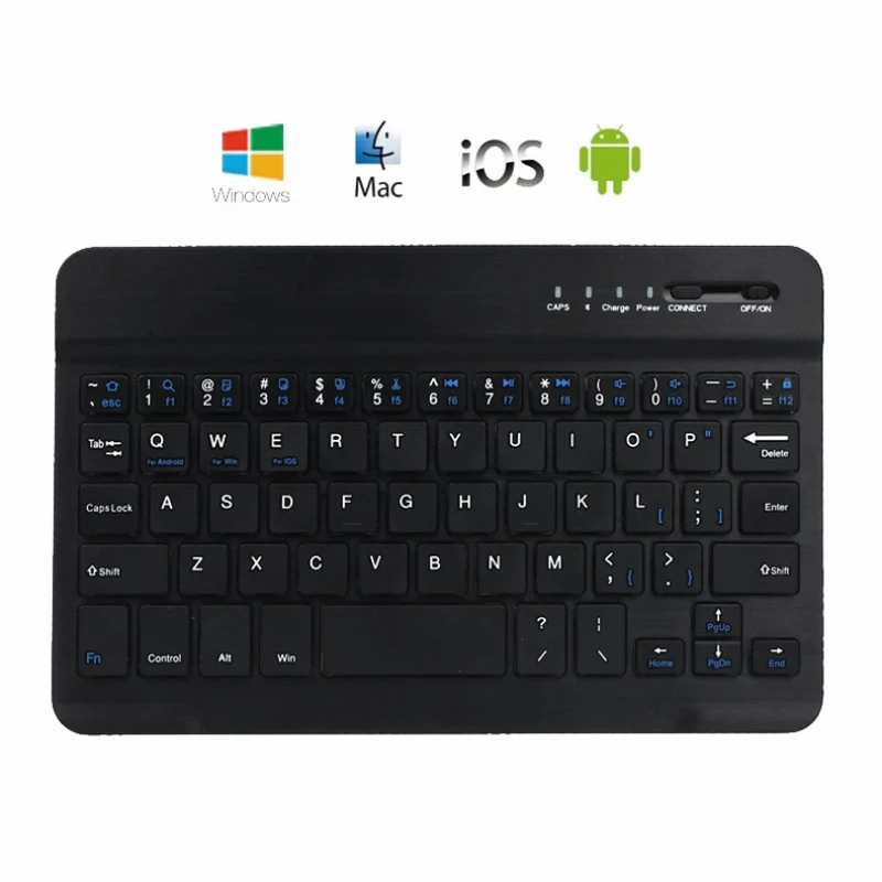 

New Ultra Slim Aluminum Bluetooth Keyboard For IOS Android Windows PC Working Time 40 hours 59 keys Quality