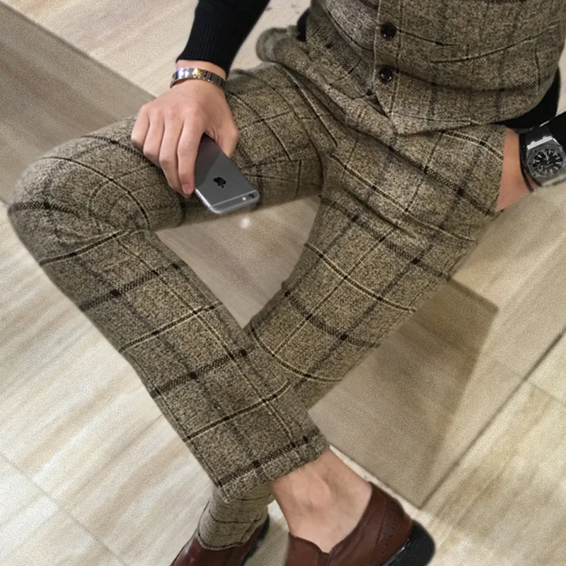 2019 New Men's Fashion Boutique Plaid Formal Business Suit Pants Men's Wedding Dress Suit Pants Brand Men's Casual Trousers Male
2019 New Men's Fashion Boutique Plaid Formal Business Suit Pants Men's Wedding Dress Suit Pants Brand Men's Casual Trousers Male