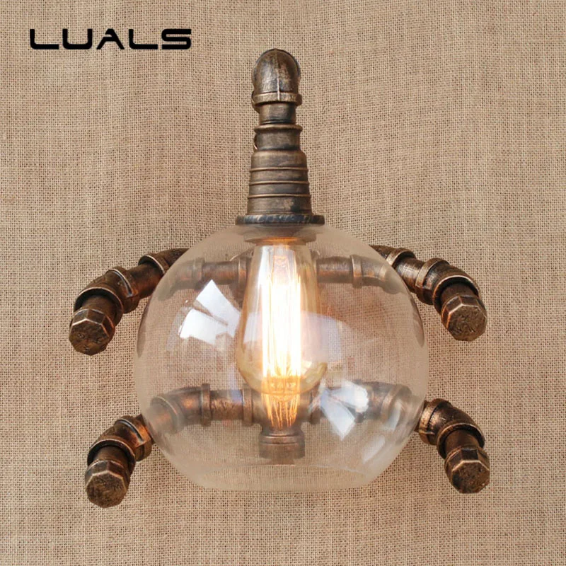Loft Style Pipe Lamp Personality Vintage Wall Light Cafe Bar LED Edison Lamps Creative Glass Lampshade Indoor Art Lighting
Loft Style Pipe Lamp Personality Vintage Wall Light Cafe Bar LED Edison Lamps Creative Glass Lampshade Indoor Art Lighting