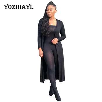 YOZIHAYL Women Casual Black Solid Color 2 Piece Sets Autumn Full Sleeve X-Long Cloak and Jumpsuits Lady Office Two Piece Sets
YOZIHAYL Women Casual Black Solid Color 2 Piece Sets Autumn Full Sleeve X-Long Cloak and Jumpsuits Lady Office Two Piece Sets