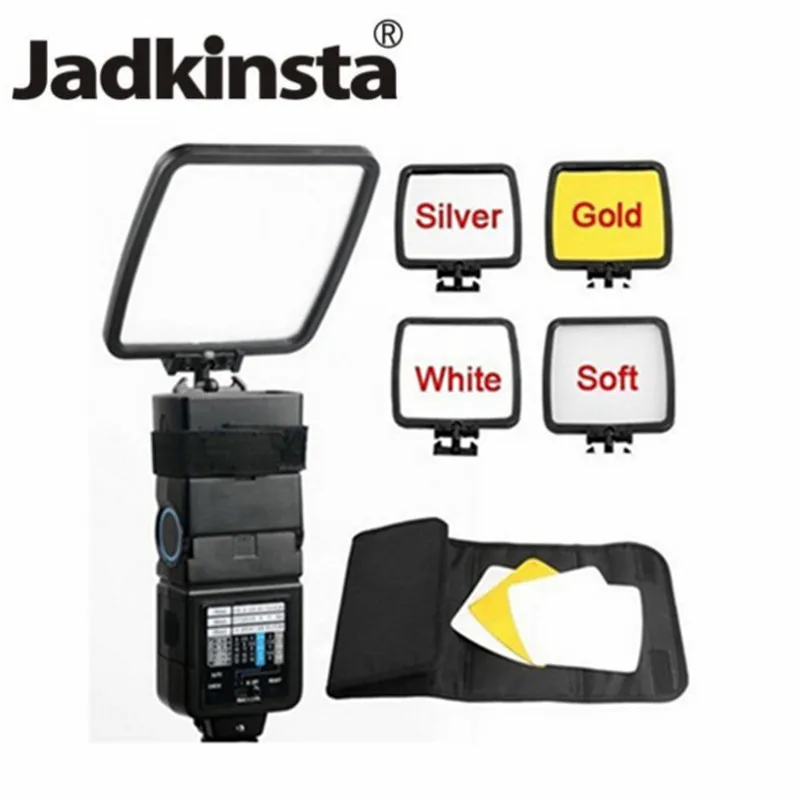 Jadkinsta Bounce Camera Flash Diffuser include Bounce Card and Silver Gold White Photography Reflector with Carry Bag for Flash
Jadkinsta Bounce Camera Flash Diffuser include Bounce Card and Silver Gold White Photography Reflector with Carry Bag for Flash