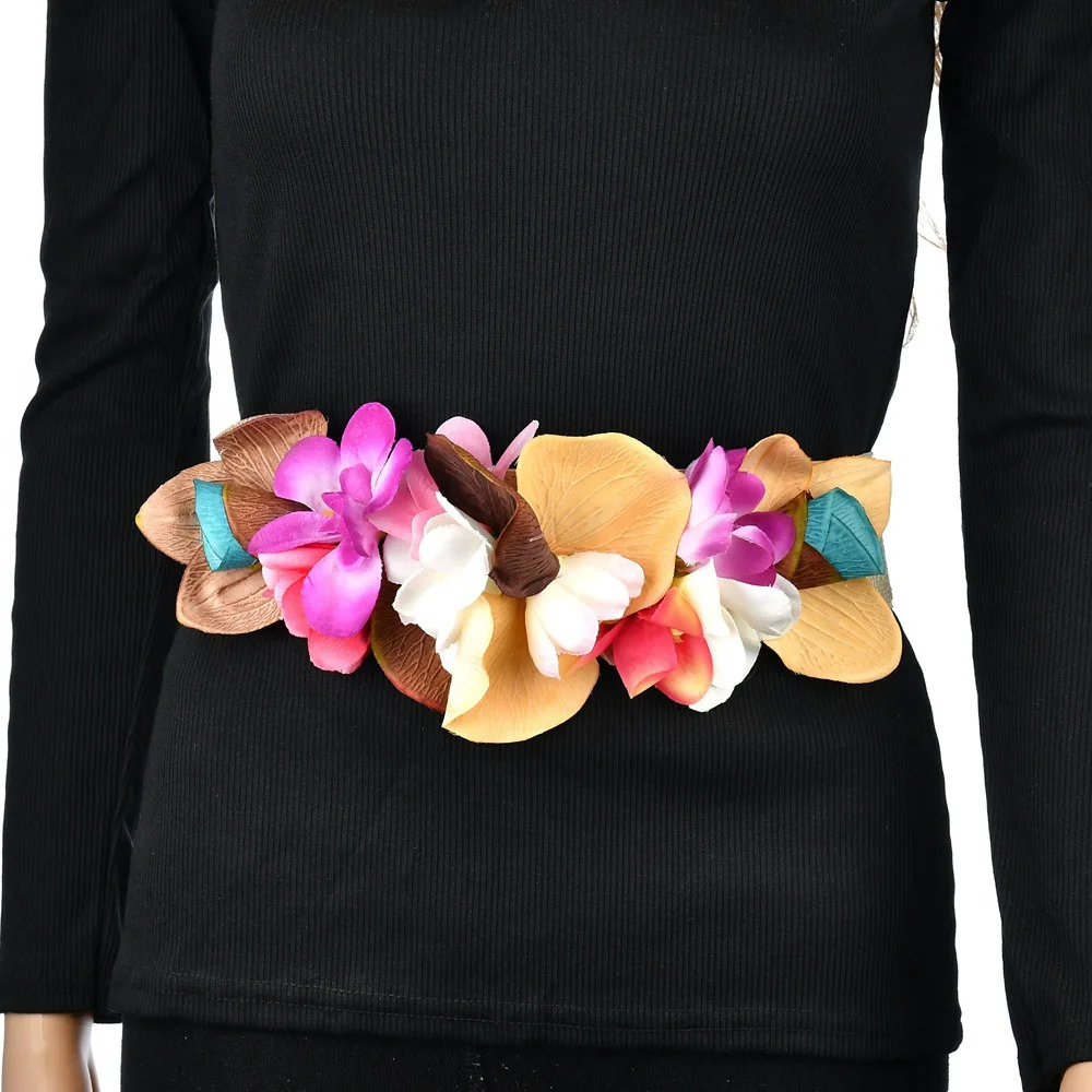 Sweet Elegant Women Pink Flower Belt Elastic Waist Chain Wedding Buckle Waistband Boho Floral Belt Accessories BW10
Sweet Elegant Women Pink Flower Belt Elastic Waist Chain Wedding Buckle Waistband Boho Floral Belt Accessories BW10