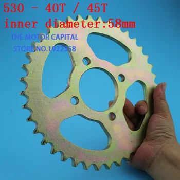530-40t/45t 58mm rear chain sprocket gear wheel plate fit ATV Quad elactric scooter sprockets Motorcycle
530-40t/45t 58mm rear chain sprocket gear wheel plate fit ATV Quad elactric scooter sprockets Motorcycle