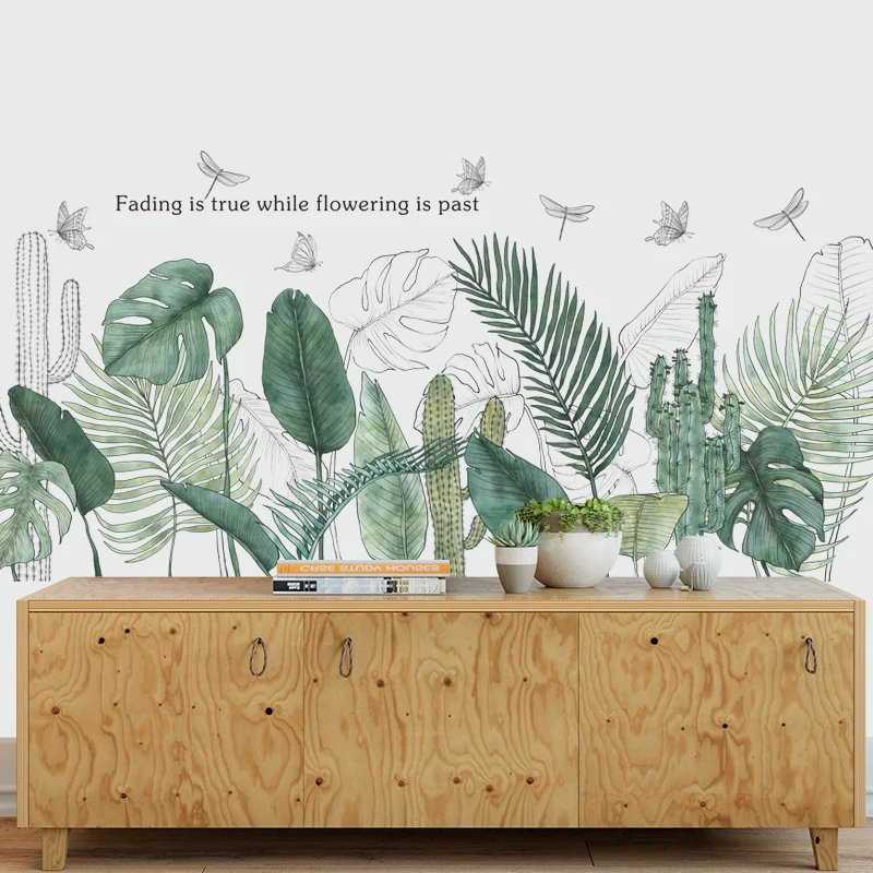 Tropical Plants Green Leaf Living room Bedroom Bathroom Kids room Vinyl Decals Art Mural Home Decor Removable Wall Stickers
Tropical Plants Green Leaf Living room Bedroom Bathroom Kids room Vinyl Decals Art Mural Home Decor Removable Wall Stickers