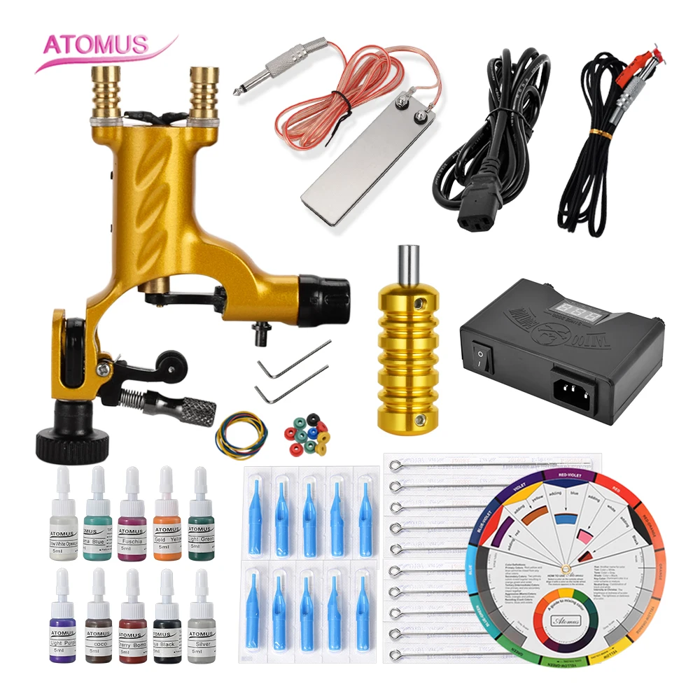 Rotary Tattoo Machine Set Complete Kit Pro Shader Liner Body Art Kits Permanente Principiante Tattoo Kits Makeup Beginner
Rotary Tattoo Machine Set Complete Kit Pro Shader Liner Body Art Kits Permanente Principiante Tattoo Kits Makeup Beginner