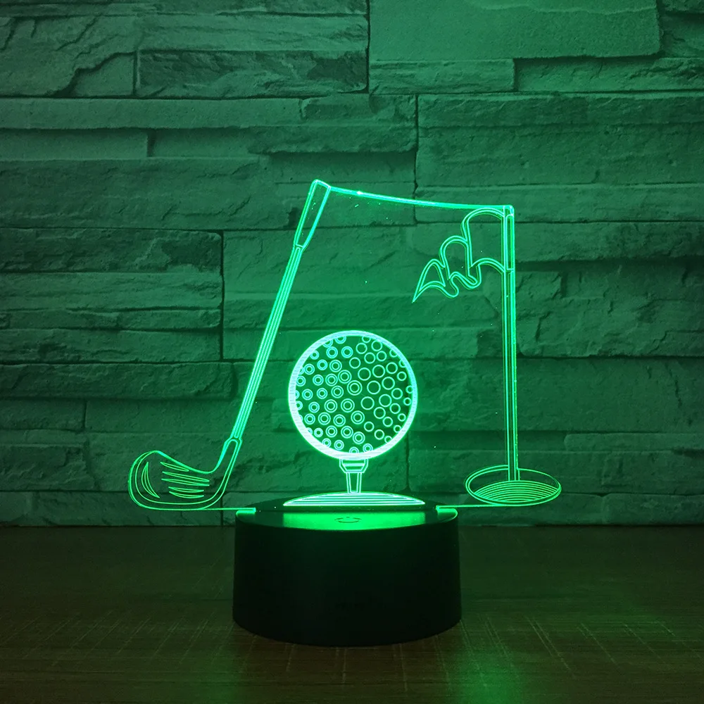 Golf Clubs 3D Visual Table Lamp Acrylic NightLight LED 7 Color Changing Light Fixture Bedroom Office Decor For Businessman Gift
Golf Clubs 3D Visual Table Lamp Acrylic NightLight LED 7 Color Changing Light Fixture Bedroom Office Decor For Businessman Gift