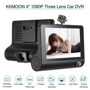 KKMOON 4" 1080P Three Lens Car DVR Dash Cam Camera Camcorder Night Vision / G-sensor / Motion Detection / Loop Recording
KKMOON 4" 1080P Three Lens Car DVR Dash Cam Camera Camcorder Night Vision / G-sensor / Motion Detection / Loop Recording