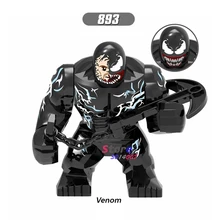 Única gran tamaño Marvel Venom Carnage Anti-Venom Hulk Thanos Cull Obsidian Wolverine figura de Spiderman modelos bloques de construcción Juguetes(China)