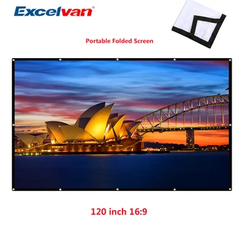 Excelvan 120 inch Simple Folded Projection Screen Wrap Fabric Roll Up 16:9 Cloth Screen with hole for projector Home theater
Excelvan 120 inch Simple Folded Projection Screen Wrap Fabric Roll Up 16:9 Cloth Screen with hole for projector Home theater