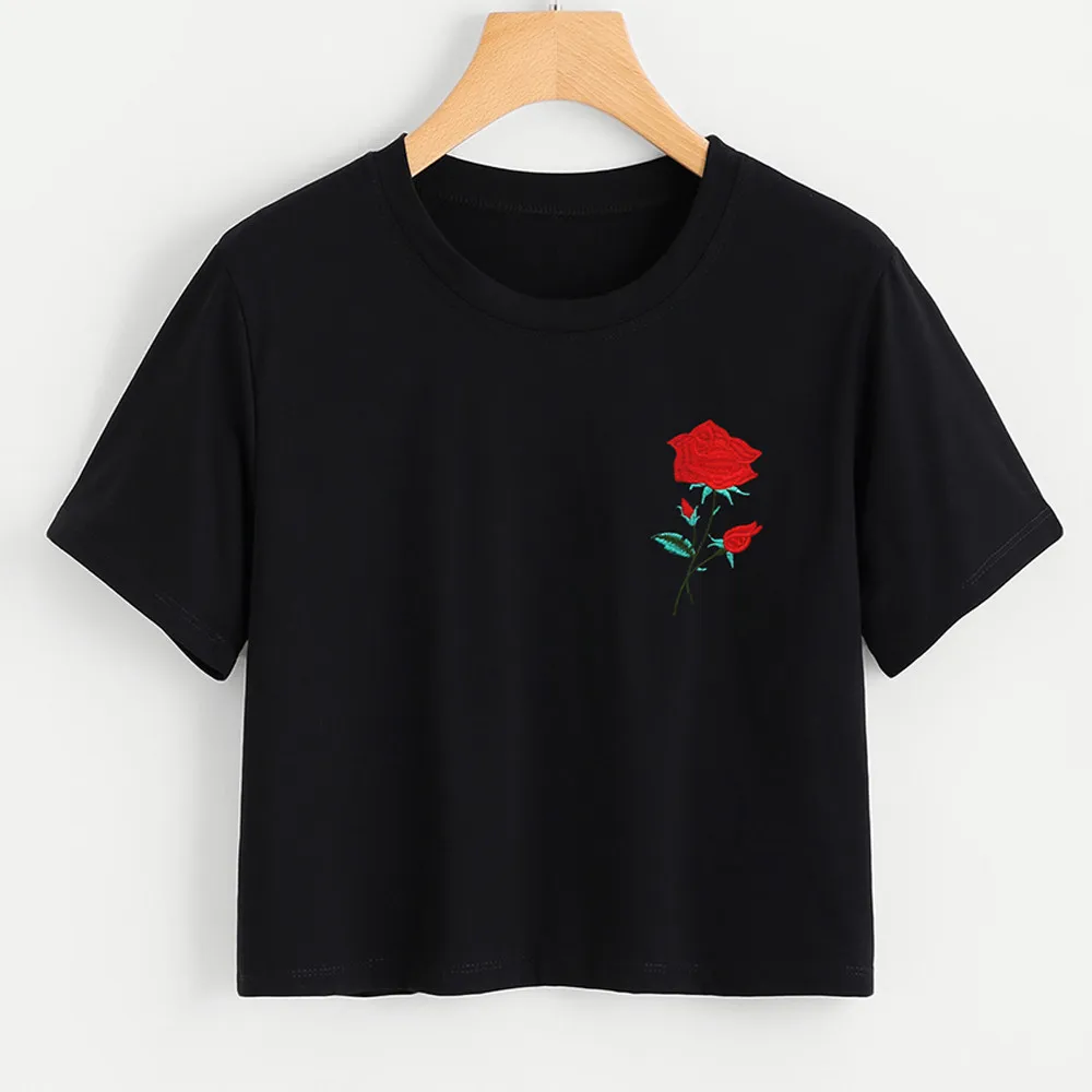 Women Summer Fashion Rose Printed Short Sleeve Casual Sexy Short T Shirt O Neck Vest Tops camisetas verano mujer 2019 50
Women Summer Fashion Rose Printed Short Sleeve Casual Sexy Short T Shirt O Neck Vest Tops camisetas verano mujer 2019 50