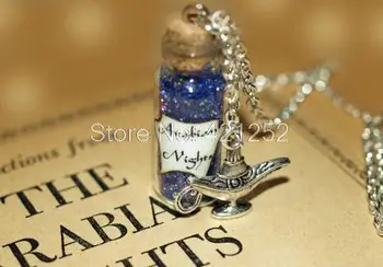 12pcs Arabian Nights Necklace Aladdin, Mystical Power glass Bottle Necklace with Genie of the Lamp Charm necklace
12pcs Arabian Nights Necklace Aladdin, Mystical Power glass Bottle Necklace with Genie of the Lamp Charm necklace