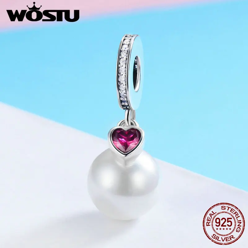 WOSTU 100% 925 Sterling Silver Elegant Pearl Heart CZ Pendant Charms fit Original Women Bracelet Necklace Fashion Jewelry FIC782
WOSTU 100% 925 Sterling Silver Elegant Pearl Heart CZ Pendant Charms fit Original Women Bracelet Necklace Fashion Jewelry FIC782