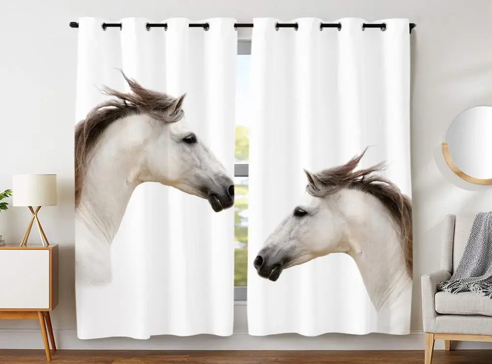 Blackout Curtains Darkening 2 Panels Grommet Window Curtain for Bedroom 2 White Horse
Blackout Curtains Darkening 2 Panels Grommet Window Curtain for Bedroom 2 White Horse