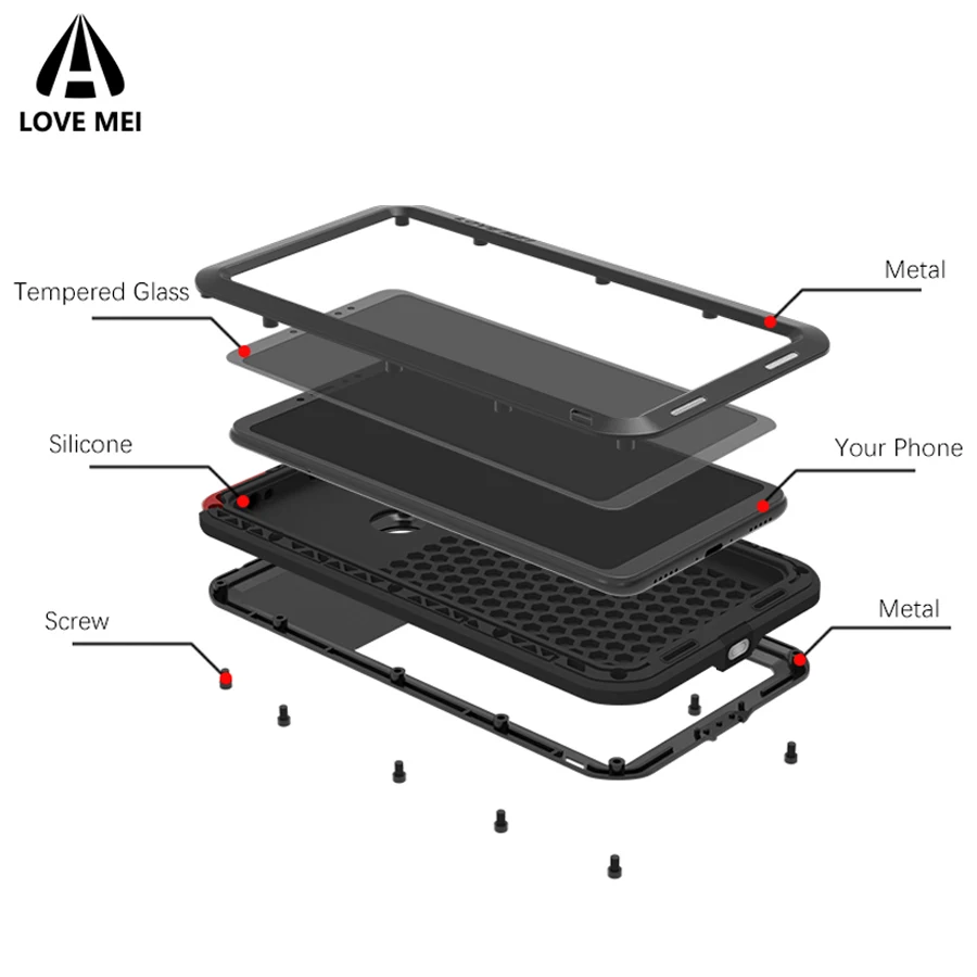 Love Mei Brand Case For Xiaomi Mi Max 3 Metal Shockproof Phone Cover For Xiaomi Mi Max 3 Full Body Anti-Fall Rugged Armor Shell
Love Mei Brand Case For Xiaomi Mi Max 3 Metal Shockproof Phone Cover For Xiaomi Mi Max 3 Full Body Anti-Fall Rugged Armor Shell