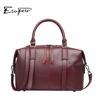 2019 ESUFEIR Brand Genuine Leather Women Bag Boston Handbag Solid Cowhide Leather Shoulder Bag Large Capacity Pillow Women Bag
2019 ESUFEIR Brand Genuine Leather Women Bag Boston Handbag Solid Cowhide Leather Shoulder Bag Large Capacity Pillow Women Bag