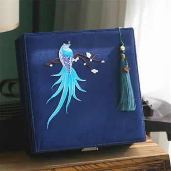 Beautiful Swallow Blue Bird of paradise Cardboard Storage Jewelry Box with Lock Cosmetic Box Large Storage Box Wedding Gift
Beautiful Swallow Blue Bird of paradise Cardboard Storage Jewelry Box with Lock Cosmetic Box Large Storage Box Wedding Gift