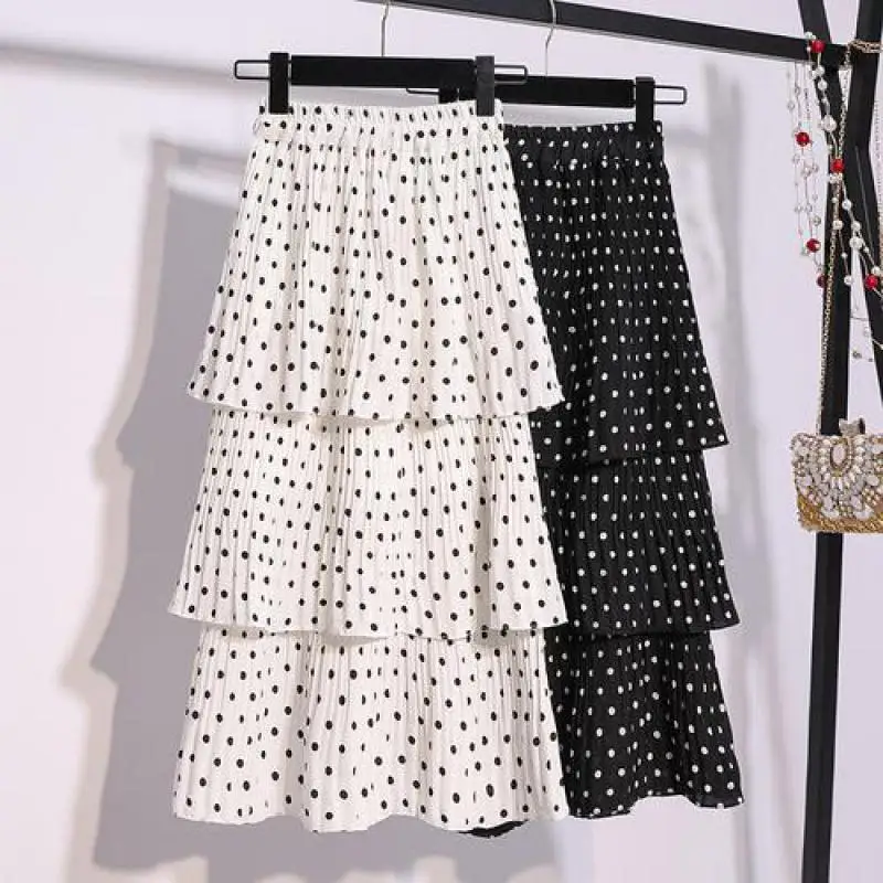 Women's Chiffon High Waist Sweet Cake Skirt Polka Dot Multi-Layer Elastic Waist Slim Pleated Medium Long Skirts
Women's Chiffon High Waist Sweet Cake Skirt Polka Dot Multi-Layer Elastic Waist Slim Pleated Medium Long Skirts