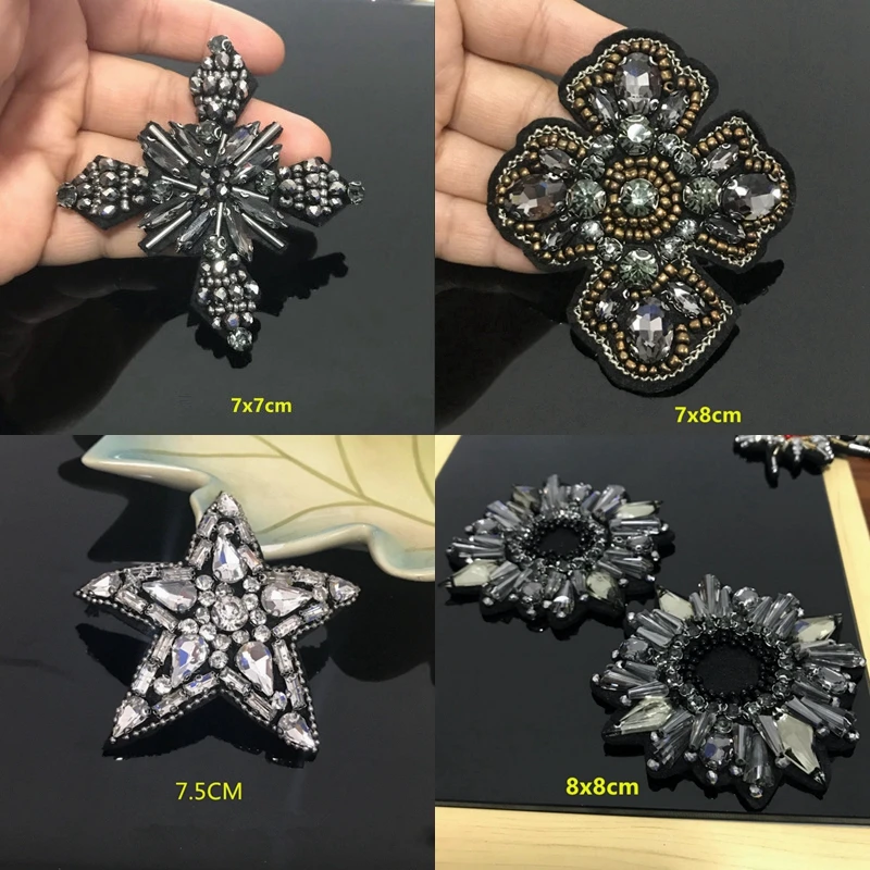 Rhinestone Star Cross Patches Creative Decorative Clothing 3D Nail bead rhinestone Patches at Coat Dress Pants Accessories
Rhinestone Star Cross Patches Creative Decorative Clothing 3D Nail bead rhinestone Patches at Coat Dress Pants Accessories