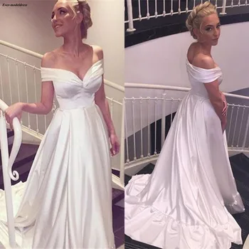vestido de noiva simples Off The Shoulder Wedding Dresses 2019 Sweep Train Zipper Back A Line Mariage Dresses Plus Size
vestido de noiva simples Off The Shoulder Wedding Dresses 2019 Sweep Train Zipper Back A Line Mariage Dresses Plus Size