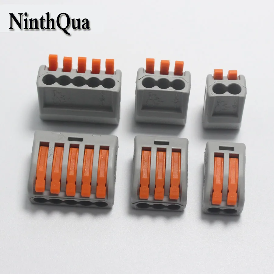 NinthQua 10pcs 2Pin 3Pin 5Pin Universal Wire Quick Connector 32A / 250V Terminal Splitter for 28AWG-13AWG Silicone Cable
NinthQua 10pcs 2Pin 3Pin 5Pin Universal Wire Quick Connector 32A / 250V Terminal Splitter for 28AWG-13AWG Silicone Cable