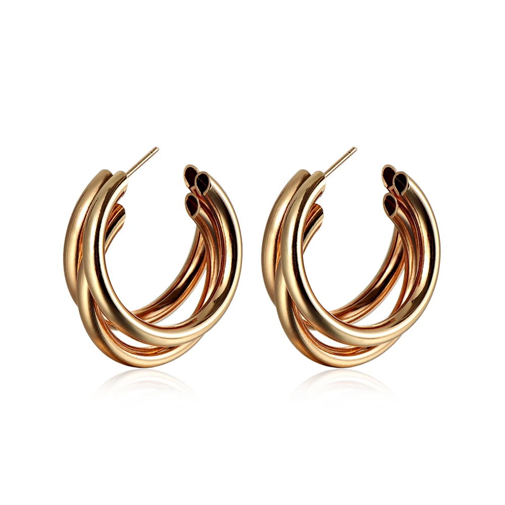 

Trendy Round small Hoop Smooth Earrings Simple Style Ears Circle Charm korean Earrings fashion For Women jewelry 2019 wholesale