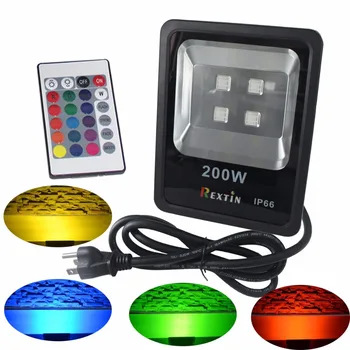 200W Waterproof RGB LED Flood Lights Outdoor Color Changing LED securtity light with US 3 Plug, Wall Washer Light 16 Colors ST64
200W Waterproof RGB LED Flood Lights Outdoor Color Changing LED securtity light with US 3 Plug, Wall Washer Light 16 Colors ST64