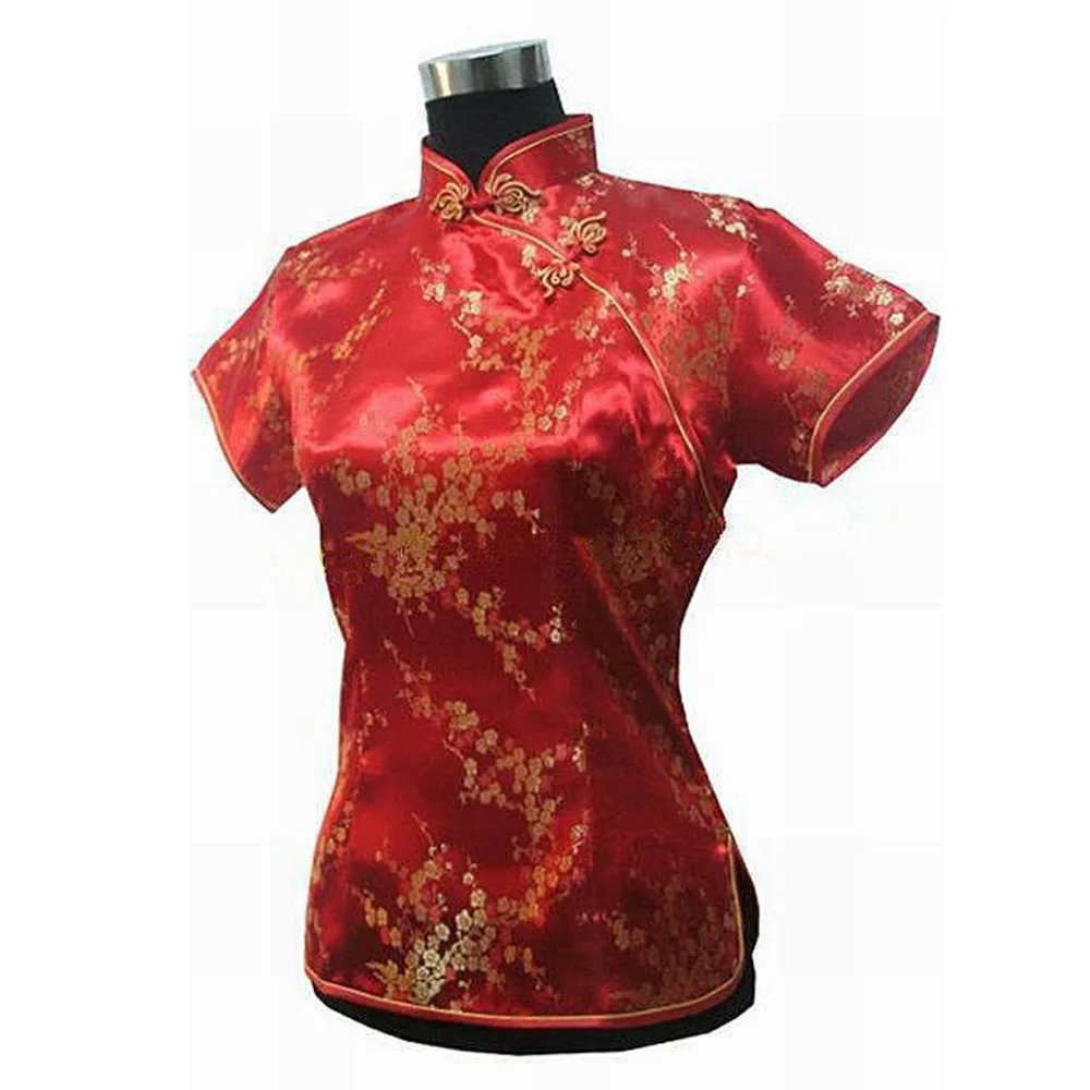 High Fashion Red Chinese Women's Silk Blouse Floral Shirt Tops Vintage Style Tang Suit Free Shipping Size S M L XL XXL 715-10
High Fashion Red Chinese Women's Silk Blouse Floral Shirt Tops Vintage Style Tang Suit Free Shipping Size S M L XL XXL 715-10
