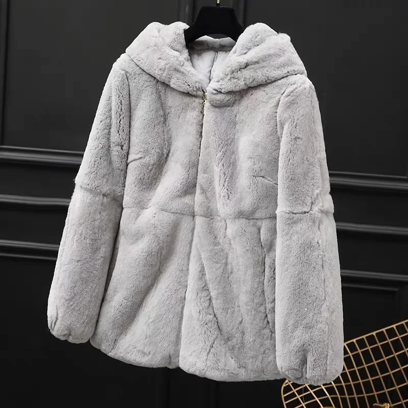 Autumn Winter Real/Genuine Rex Rabbit Fur Coat Women Winter Natural Rex Rabbit Fur Coat/Jacket with Hood A179
Autumn Winter Real/Genuine Rex Rabbit Fur Coat Women Winter Natural Rex Rabbit Fur Coat/Jacket with Hood A179