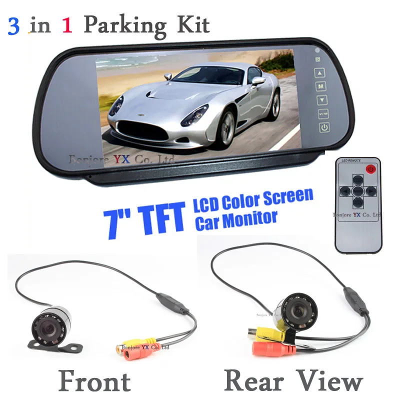Parking High Resolution 7 Car Monitor With Mirror Screen For Rear View Camera form and front Camera Night Vision Infared camera
Parking High Resolution 7 Car Monitor With Mirror Screen For Rear View Camera form and front Camera Night Vision Infared camera