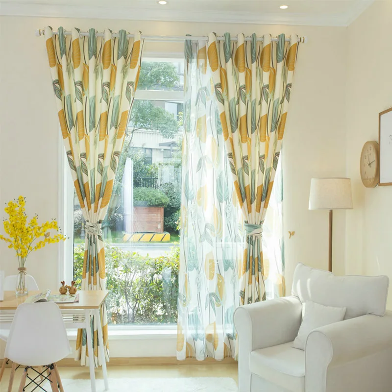 Yellow Leaves Tulle Curtain for Living Room Bedroom Sheer Curtains Fabric Drapes Nordic Rustic Kitchen Curtains Window Treatment
Yellow Leaves Tulle Curtain for Living Room Bedroom Sheer Curtains Fabric Drapes Nordic Rustic Kitchen Curtains Window Treatment
