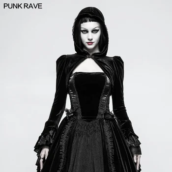 Punk RAVE Women Gothic Velvet Short Jacket Fashion Vintage Evening Party Hooded Cloak Cape Stage Performance Tops for Women
Punk RAVE Women Gothic Velvet Short Jacket Fashion Vintage Evening Party Hooded Cloak Cape Stage Performance Tops for Women