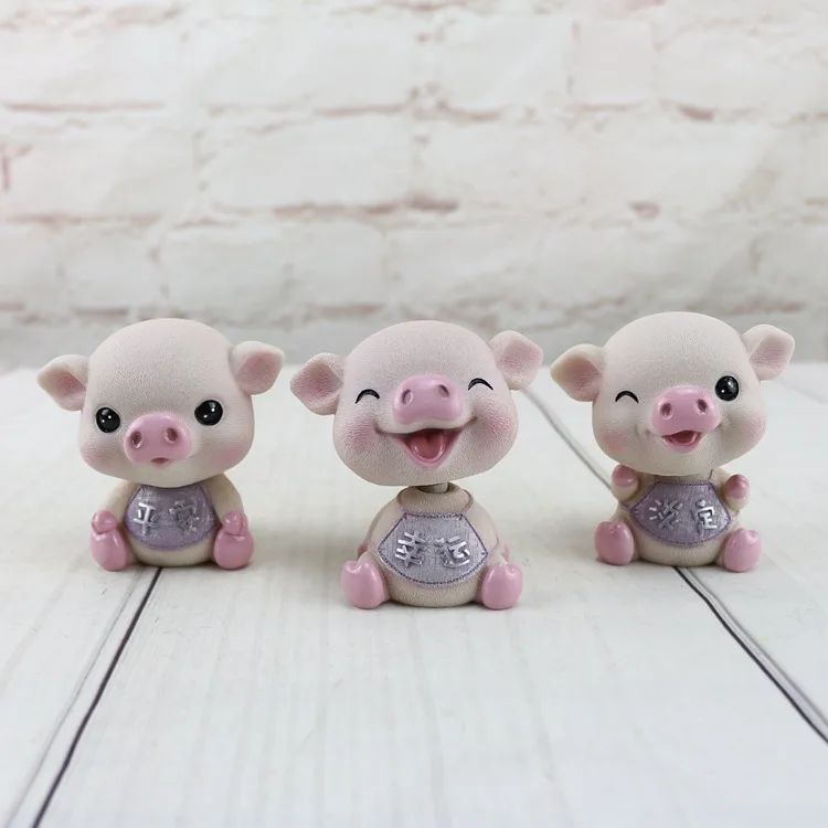 Creative Cute Shake Head Piggy Cake Decorations Lucky Piggy Miniature Figurines for Car Decoration Resin Crafts Desk Decoration
Creative Cute Shake Head Piggy Cake Decorations Lucky Piggy Miniature Figurines for Car Decoration Resin Crafts Desk Decoration