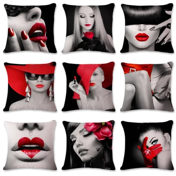 CUSCOV European and American Sexy Female Linen Pillowcase Home Decoration Sofa Cushion Cover Car Seat Decoration Pillow Cover
CUSCOV European and American Sexy Female Linen Pillowcase Home Decoration Sofa Cushion Cover Car Seat Decoration Pillow Cover
