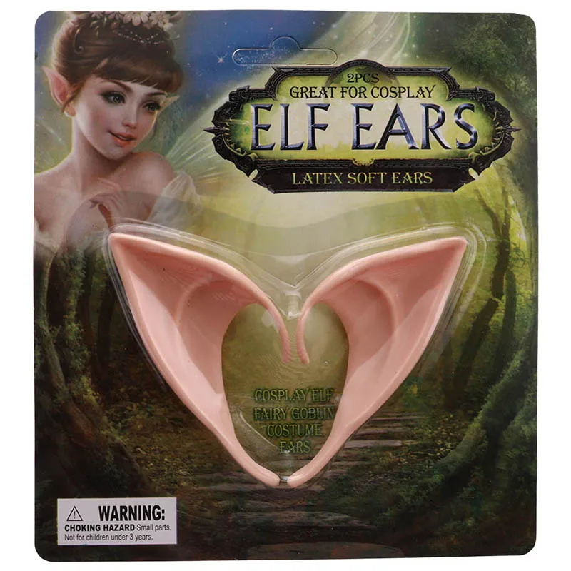 

New 1 Pair Mysterious Angel Elf Ears fairy Cosplay Accessories Halloween Party Latex Soft Pointed Prosthetic False ears