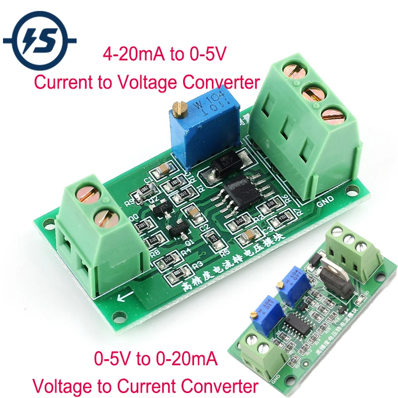 4-20mA to 0-5V Current to Voltage Converter/ 0-5V to 0-20mA Voltage to Current Converter Signal Module I/V Analog Output Board
4-20mA to 0-5V Current to Voltage Converter/ 0-5V to 0-20mA Voltage to Current Converter Signal Module I/V Analog Output Board