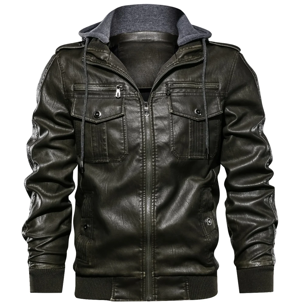 Faux Leather Jacket Men Casual Slim Fit Washed PU Faux Leather Coat Mens Thick Plus Motorcycle Bomber Jackets
Faux Leather Jacket Men Casual Slim Fit Washed PU Faux Leather Coat Mens Thick Plus Motorcycle Bomber Jackets