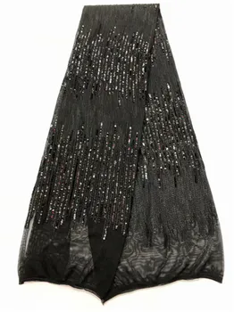 2019 high quality French Nigerian sequins net lace,African tulle mesh sequence lace fabric for party dress 5yards/lot black
2019 high quality French Nigerian sequins net lace,African tulle mesh sequence lace fabric for party dress 5yards/lot black