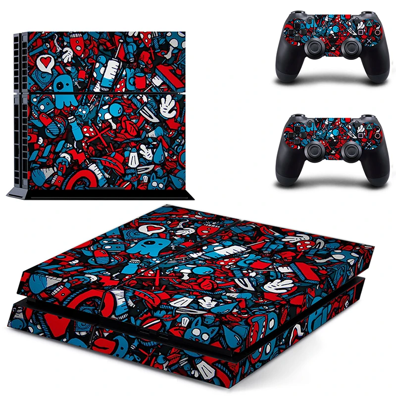 Горячие модные переводные наклейки Наклейка PS4 Консоль Крышка для Playstaion 4 Кожи s + 2