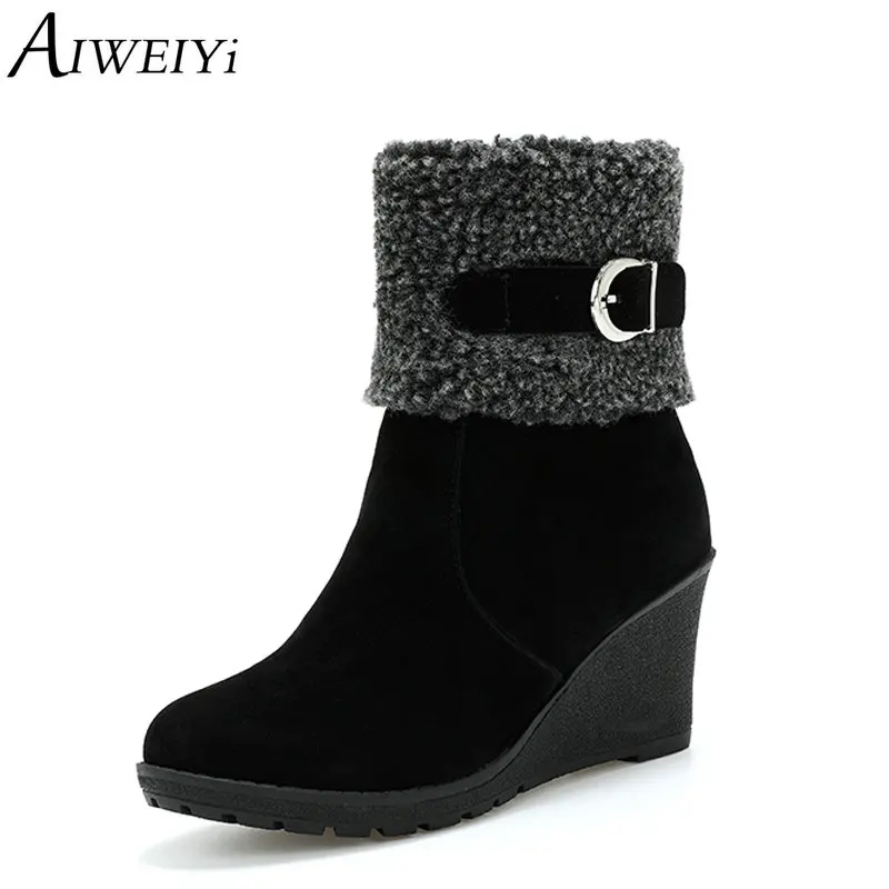 AIWEIYi Ankle Boots for Women Flock Wedges Shoes Woman Platform Pumps Shoes Fur Warm Winter Boots Black Booties Short Boots
AIWEIYi Ankle Boots for Women Flock Wedges Shoes Woman Platform Pumps Shoes Fur Warm Winter Boots Black Booties Short Boots