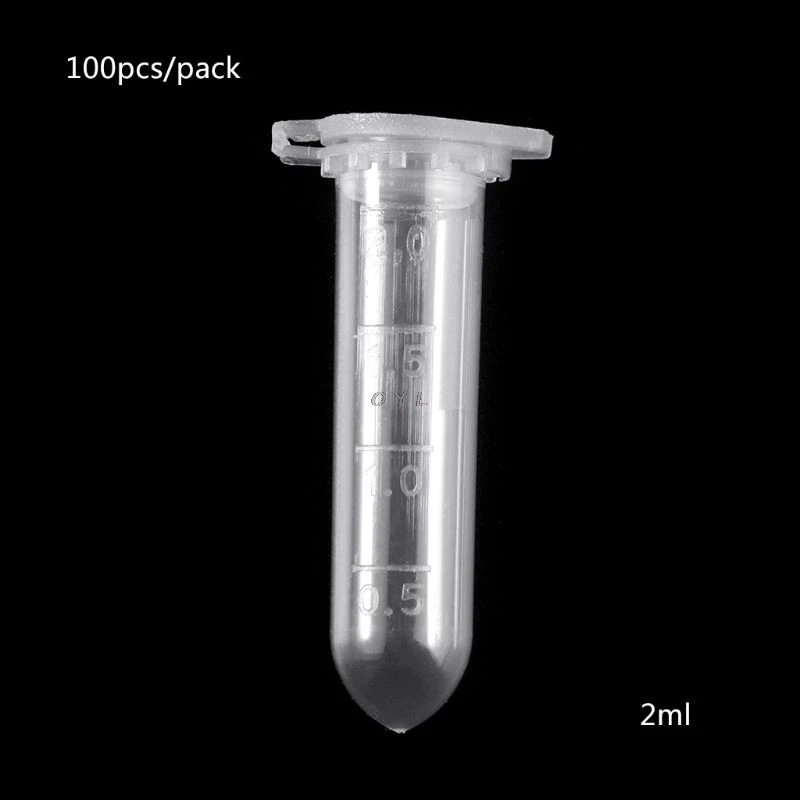 100Pcs 2ml Clear Plastic Vials Container Snap Cap Centrifuge Tubes Vials Sample Lab Container
100Pcs 2ml Clear Plastic Vials Container Snap Cap Centrifuge Tubes Vials Sample Lab Container