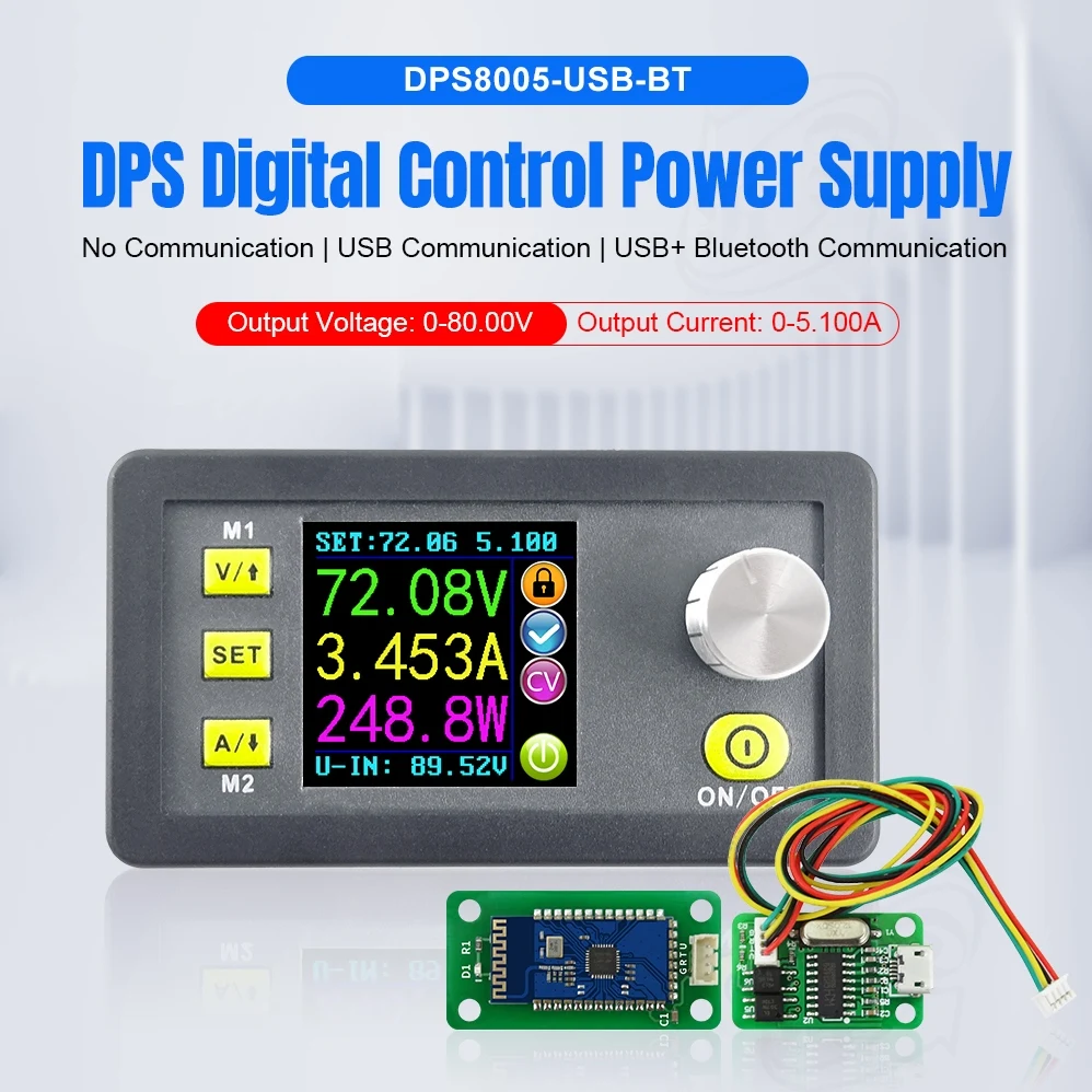 RD DPS8005 programmable constant voltage current Step-down power supply module Voltmeter Ammeter buck converter 80V 5A
RD DPS8005 programmable constant voltage current Step-down power supply module Voltmeter Ammeter buck converter 80V 5A
