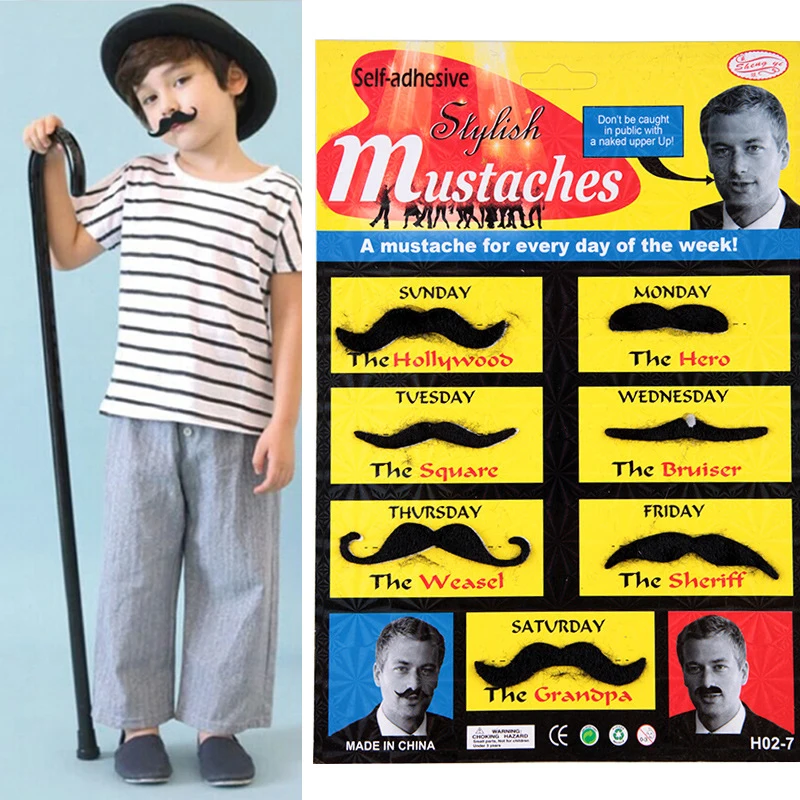 12PCS Funny Fake Mustache Halloween Cosplay party Decorations Fancy Fake black beard Mexican Party Decoration Kids Adult
12PCS Funny Fake Mustache Halloween Cosplay party Decorations Fancy Fake black beard Mexican Party Decoration Kids Adult