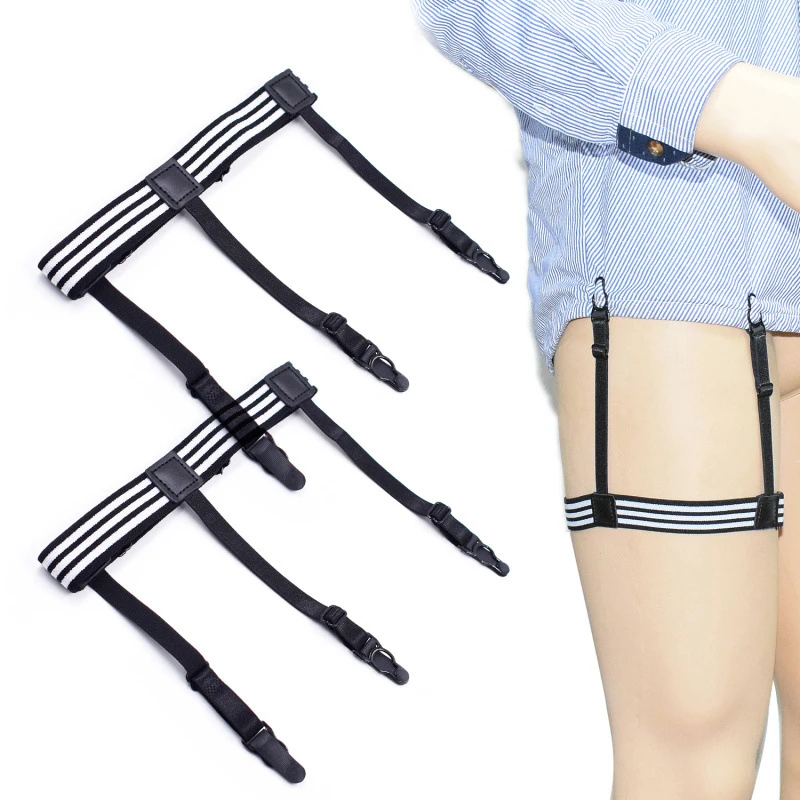 Mens Fashion Elastic Adjustable Shirt Stays Garters for Men Business Uniform Leg Suspenders Holders Shirt Tuck tirantes hombre
Mens Fashion Elastic Adjustable Shirt Stays Garters for Men Business Uniform Leg Suspenders Holders Shirt Tuck tirantes hombre